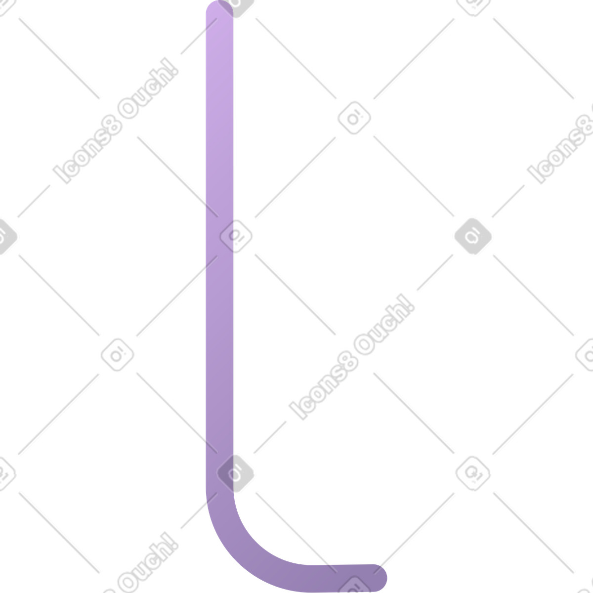 Ilustración Línea morada en estilo Silky a descargar en PNG y SVG