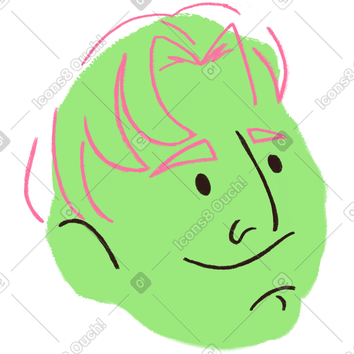 下载 Blobby 风格的 Young man 插画，支持 PNG、SVG 格式