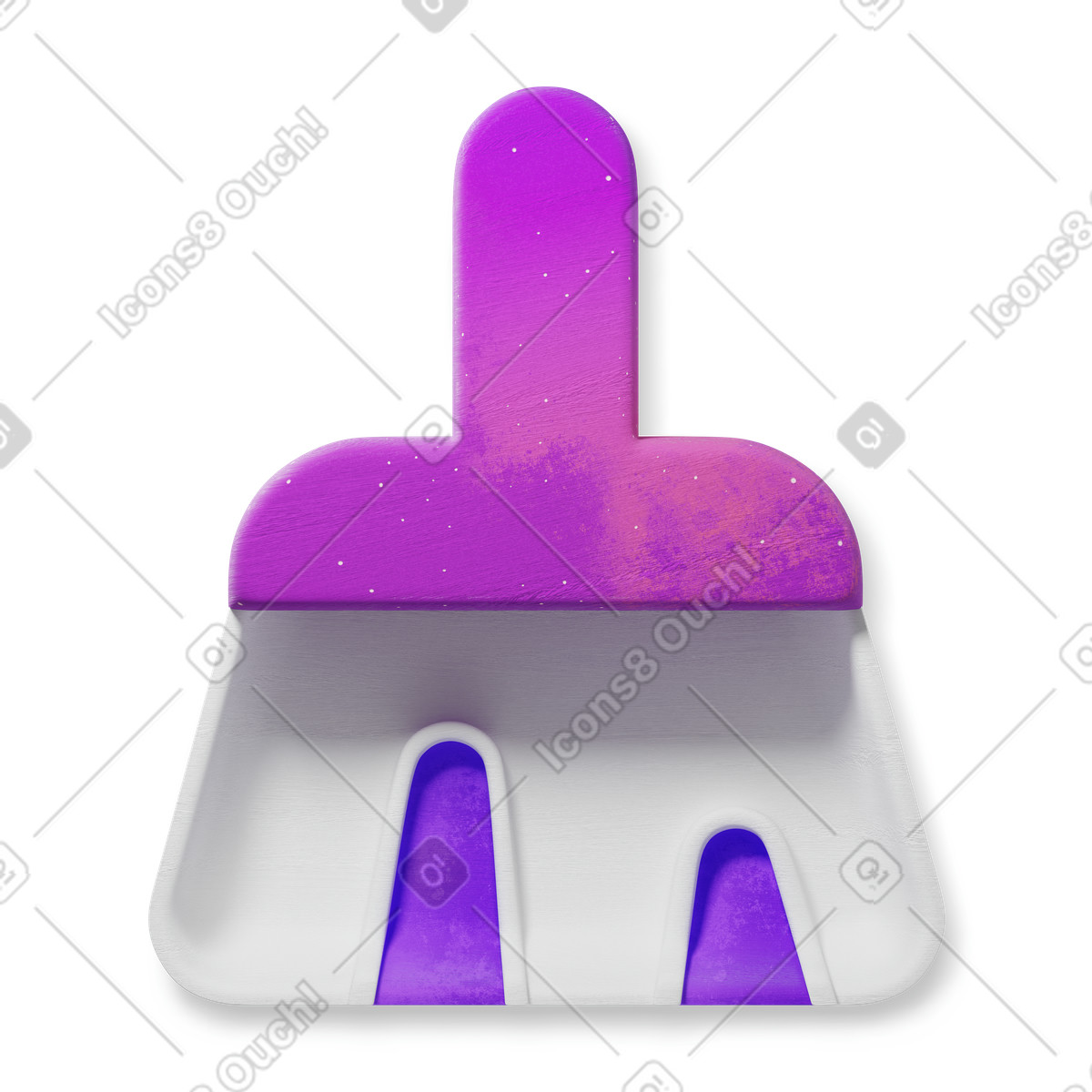 Broom-Illustration im 3D Microsoft Fluent illustration-Stil als Download in PNG, SVG