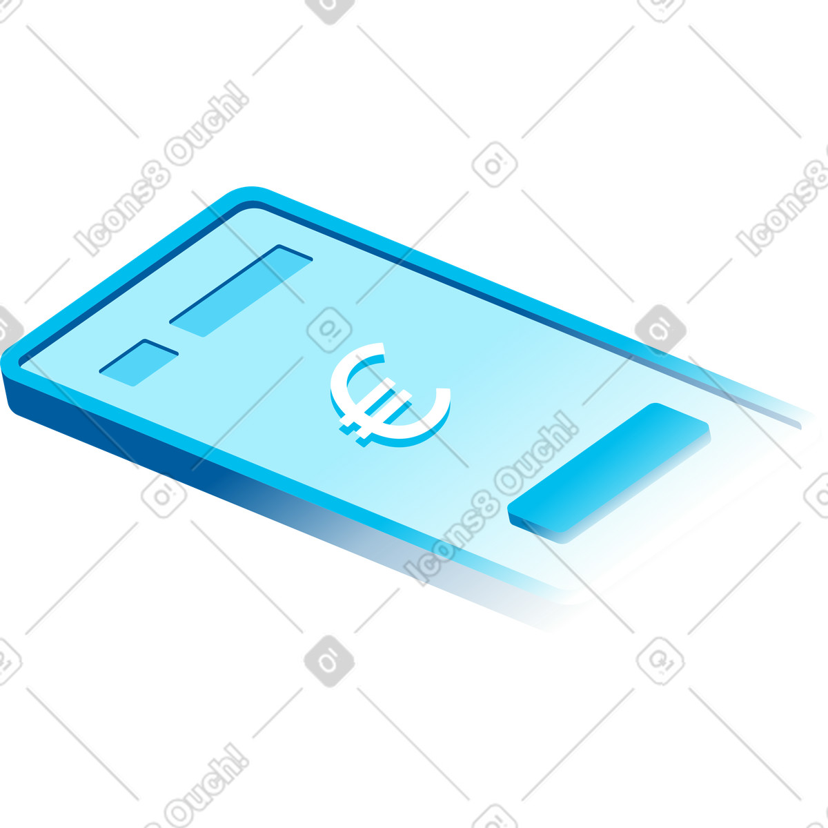 Ilustración Euro en estilo Icy a descargar en PNG y SVG