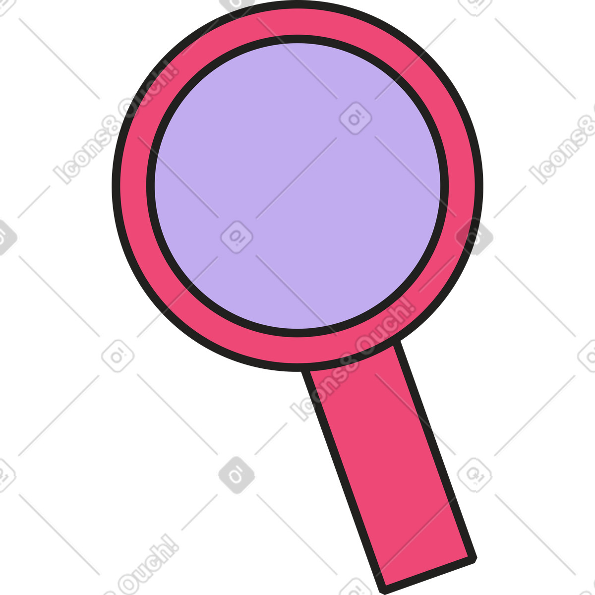Magnifying glass illustration in Dazzle style download in PNG, SVG