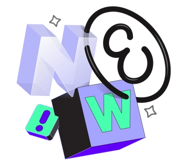 Letters and symbols representing marketing concepts - Incut style illustration