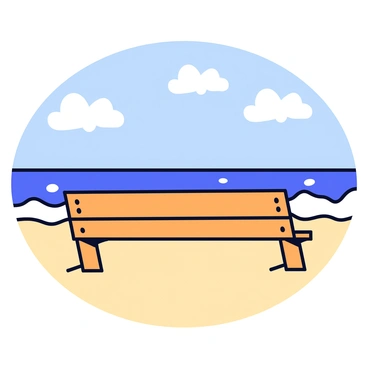 A beachside bench offering a view of the ocean waves crashing