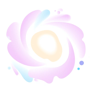 A central glowing figure is surrounded by abstract waves of "red" and "pink" swirling dynamically around it. The waves have various gradients, flowing smoothly and creating a sense of motion. The figure in the center emits a soft light, casting subtle reflections on the swirling colors nearby. The overall composition conveys a harmonious balance between the vibrant hues and the glowing figure at the heart of the image.