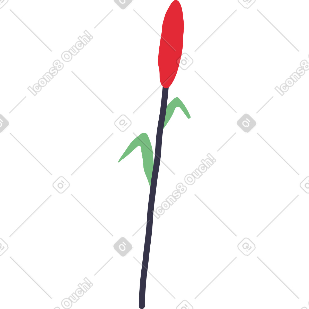 Canna illustrazione in stile Stripy scarica in PNG, SVG
