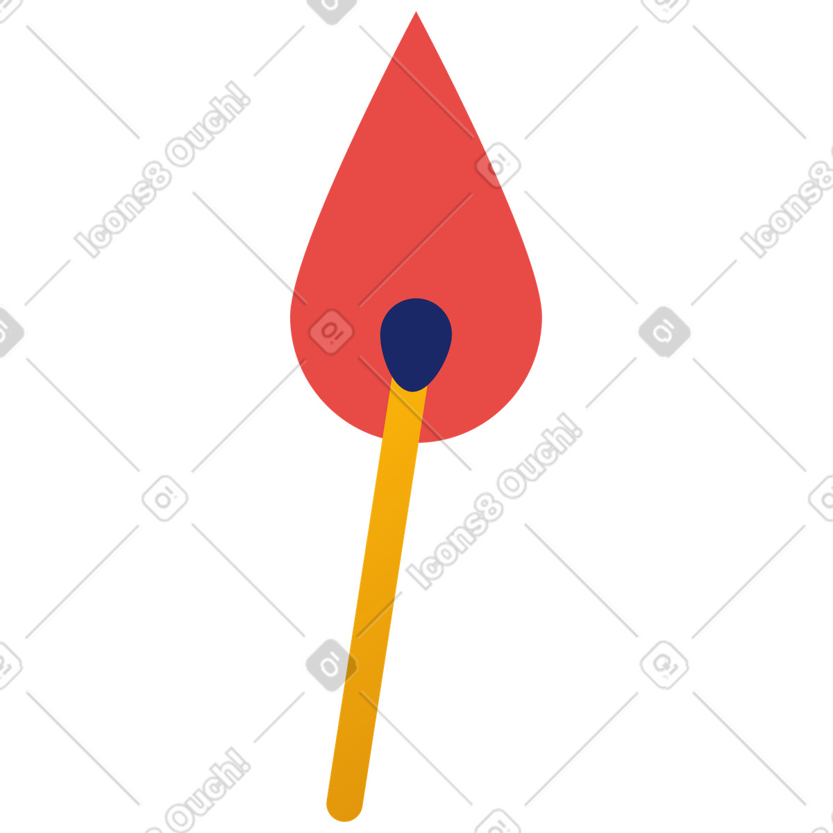 Ilustração de Lit match em no estilo Clip para baixar em PNG, SVG