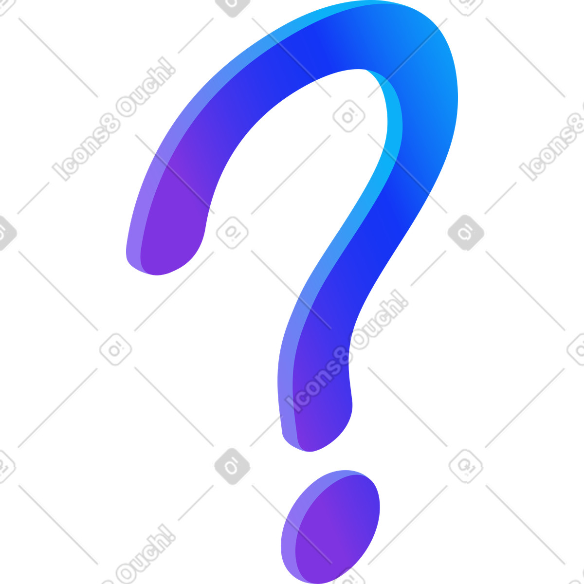 Question illustration in Hi-tech style download in PNG, SVG