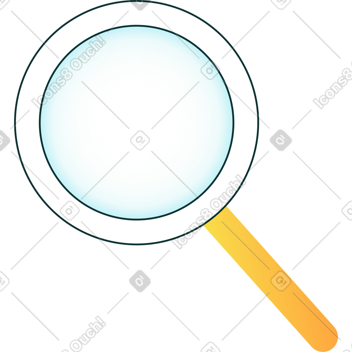 Ilustração de Lupa em no estilo Florid para baixar em PNG, SVG