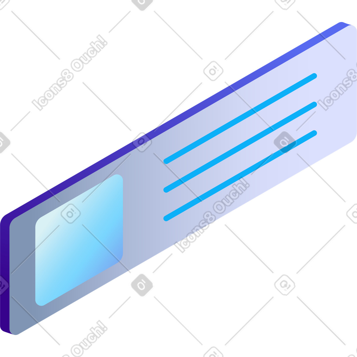 Information board with text illustration in Hi-tech style download in PNG, SVG