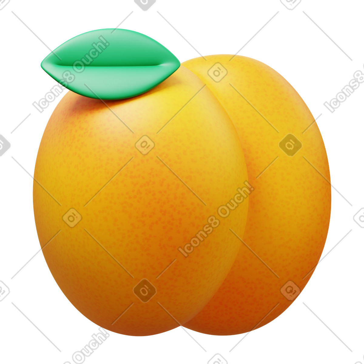 下载 3D Fluency 风格的 Peach 插画，支持 PNG、SVG 格式