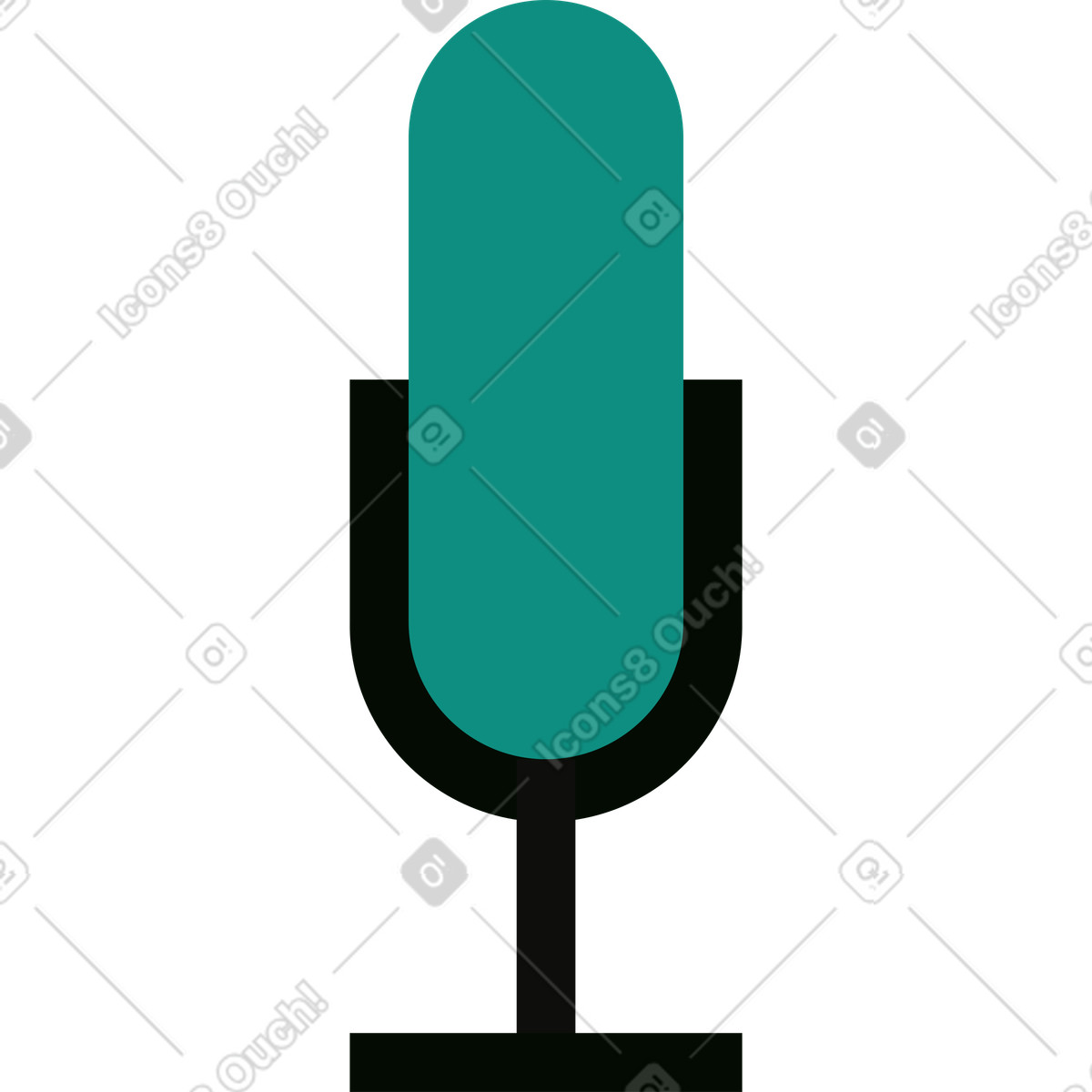 Ilustração de Microfone em no estilo Polar para baixar em PNG, SVG