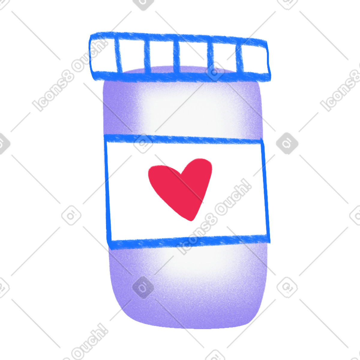 Ilustración Bottle of pills en estilo Bonny a descargar en PNG y SVG