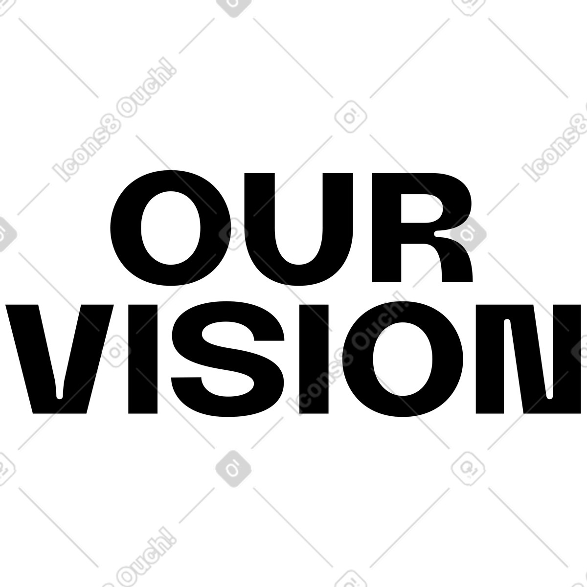 Illustration Lettrage de notre vision dans le style Framework à télécharger aux formats PNG, SVG