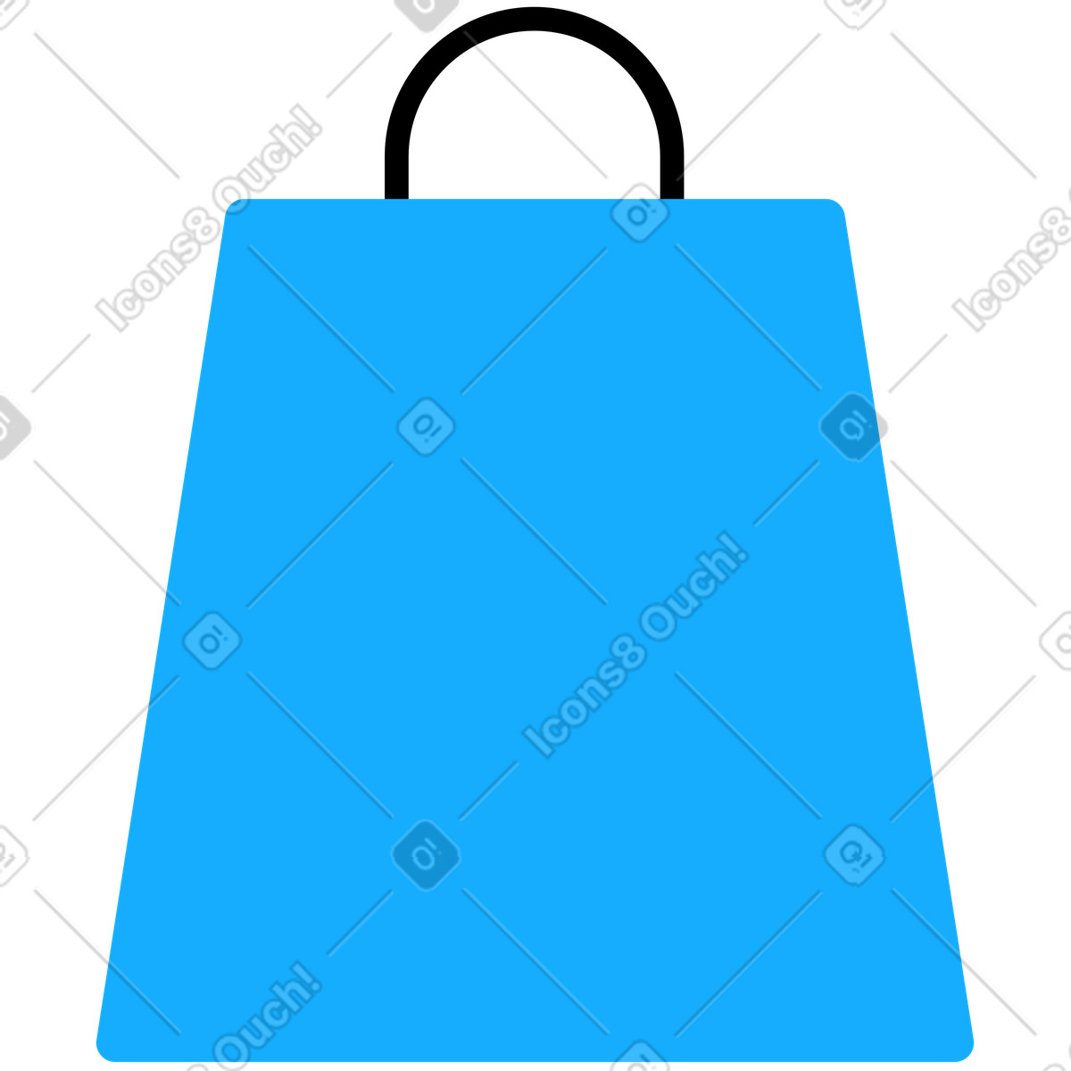 Bag illustration in Transistor style download in PNG, SVG