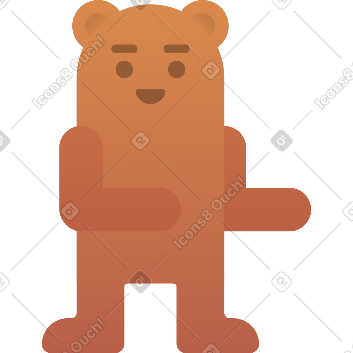 Hugo スタイルの くま のイラストをPNG、SVG形式でダウンロード