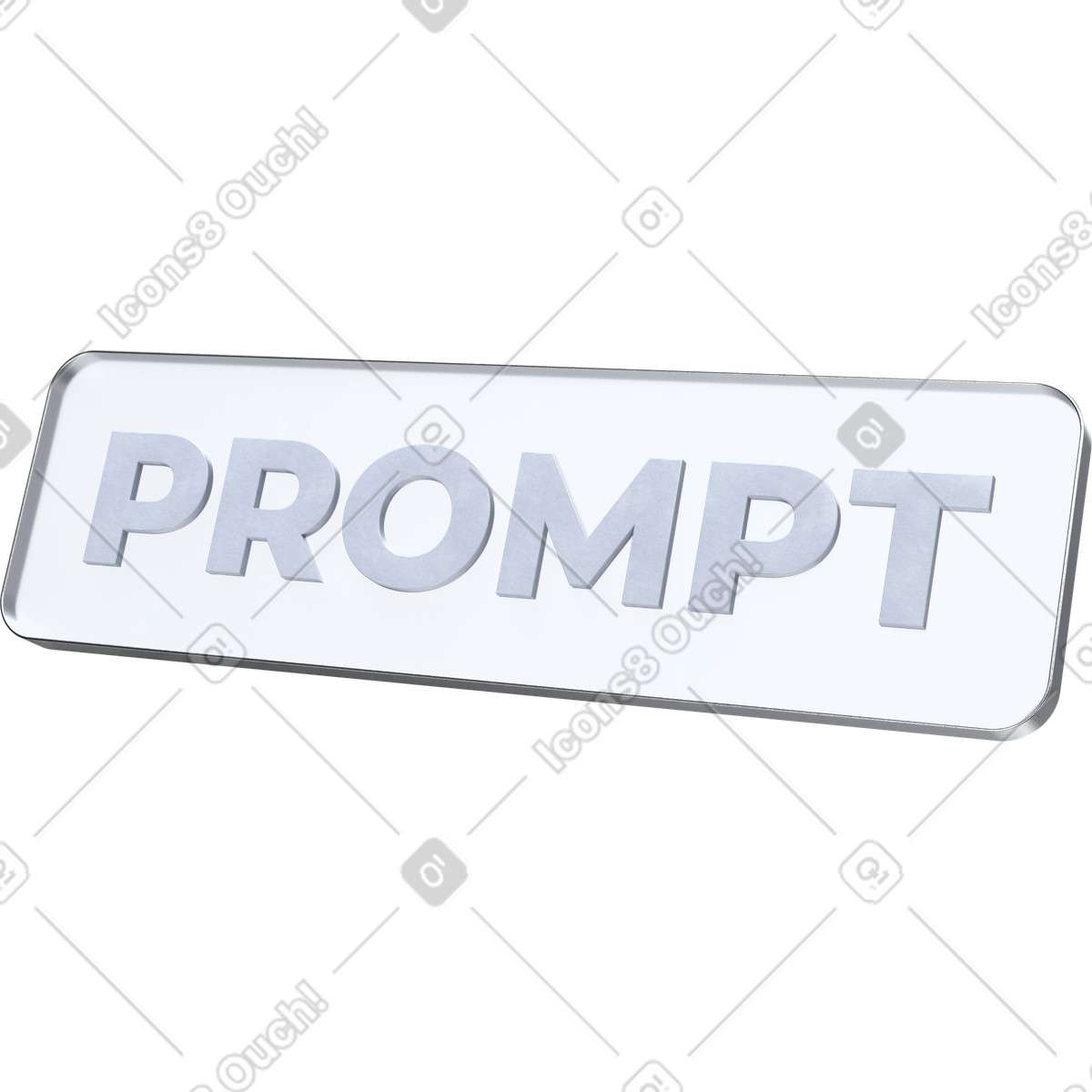 Prompt engineering interface, generative model input, artificial intelligence instruction illustrazione in stile 3D Pro scarica in PNG, SVG