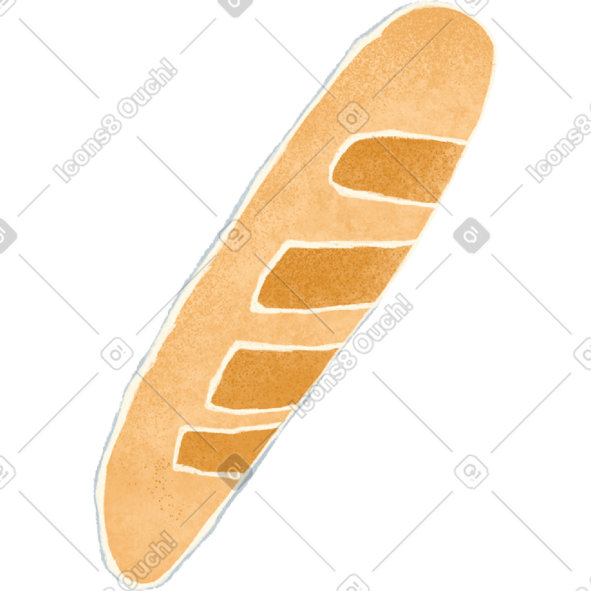 Pane francese illustrazione in stile Crafty scarica in PNG, SVG