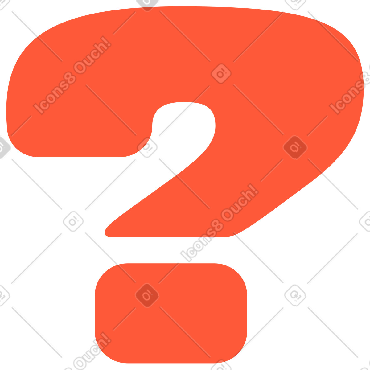 Question mark illustration in Beam style download in PNG, SVG
