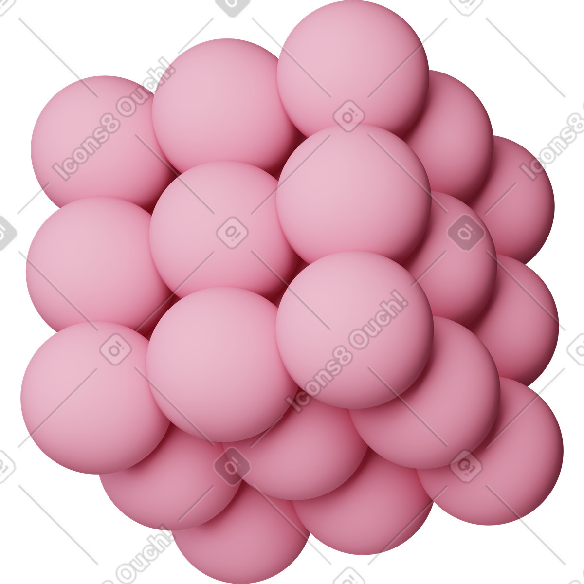 Ilustração de Cube made of spheres em no estilo 3D Casual life para baixar em PNG, SVG