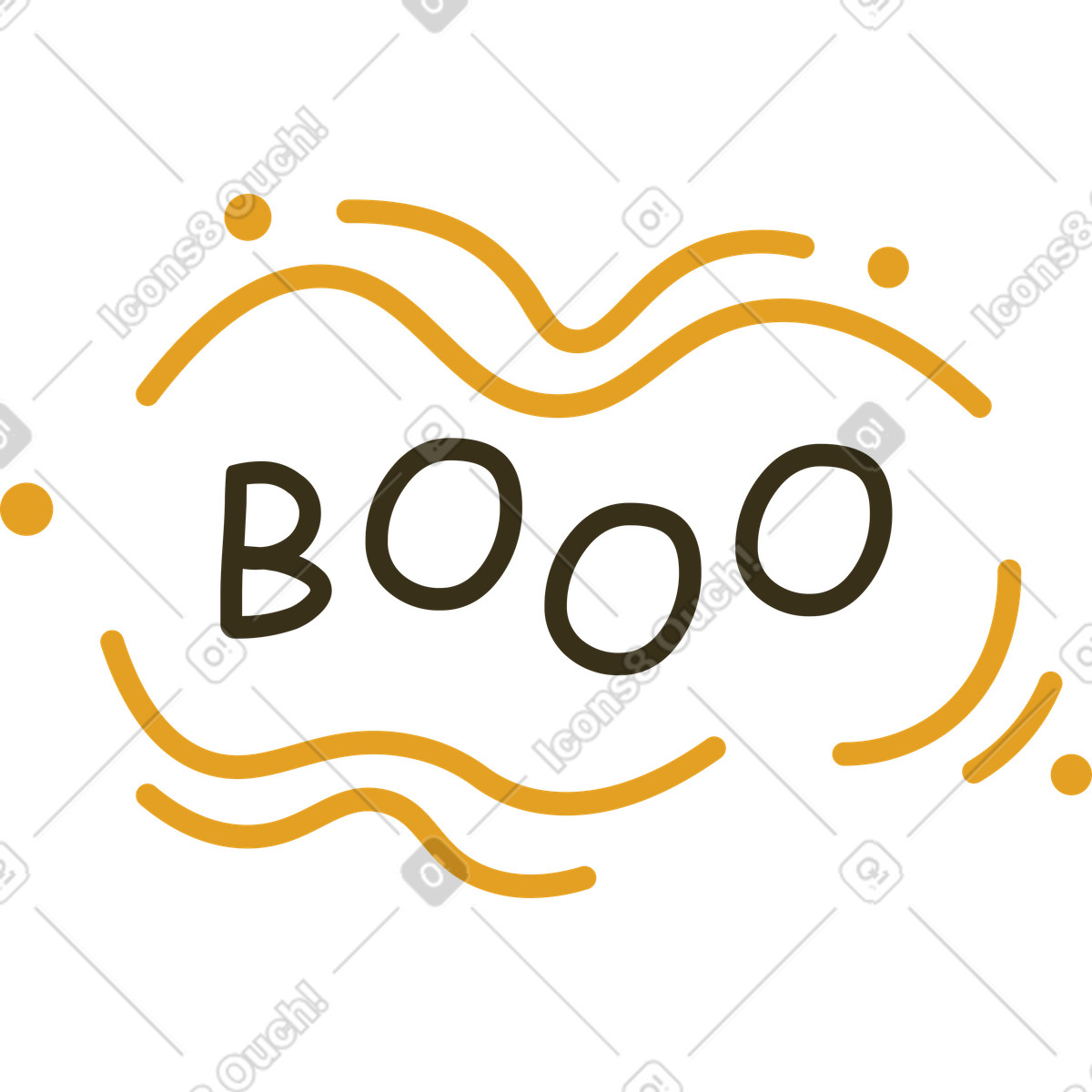 Booo-Illustration im Arabica-Stil als Download in PNG, SVG