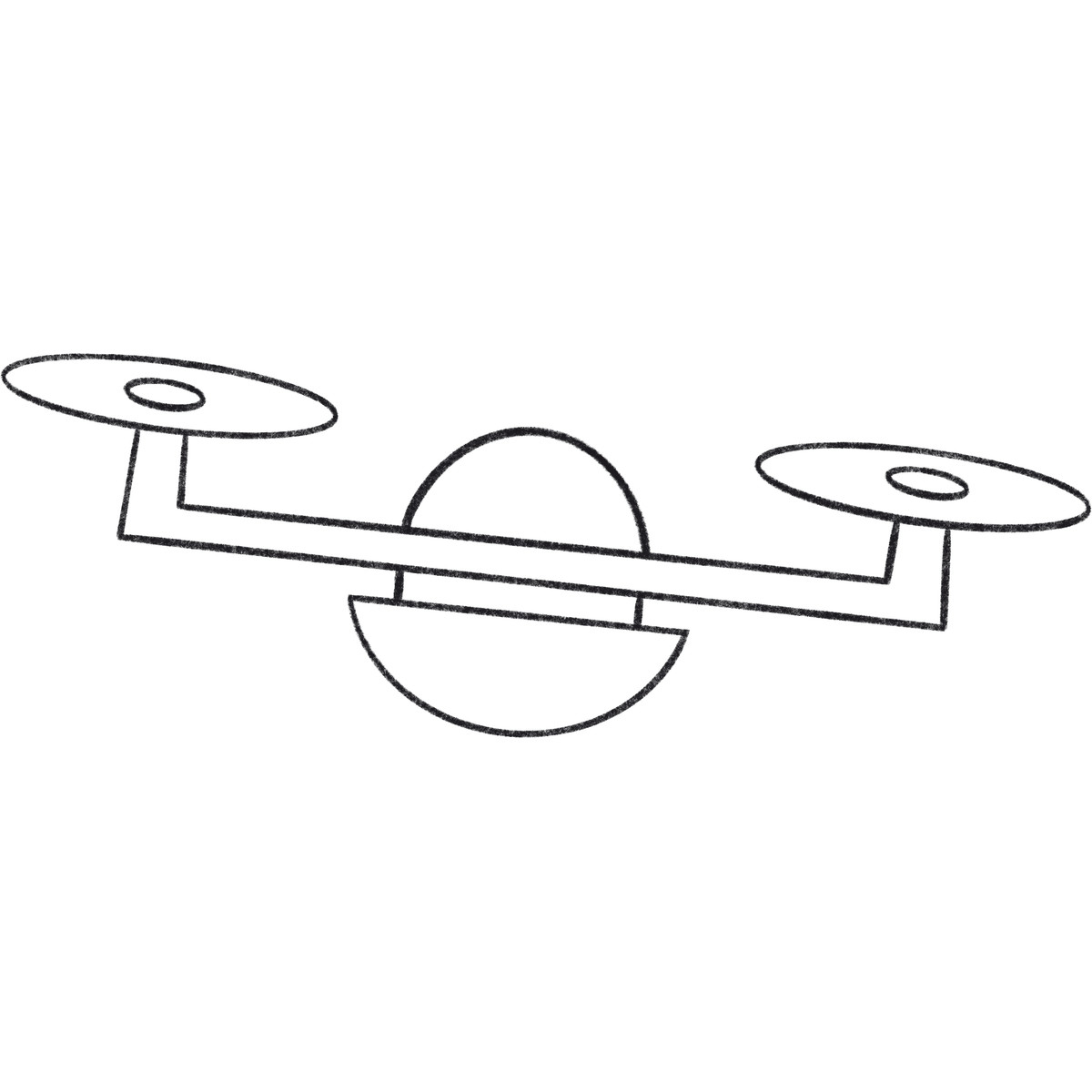 Delivery drone illustration in Bonbon Line style download in PNG, SVG