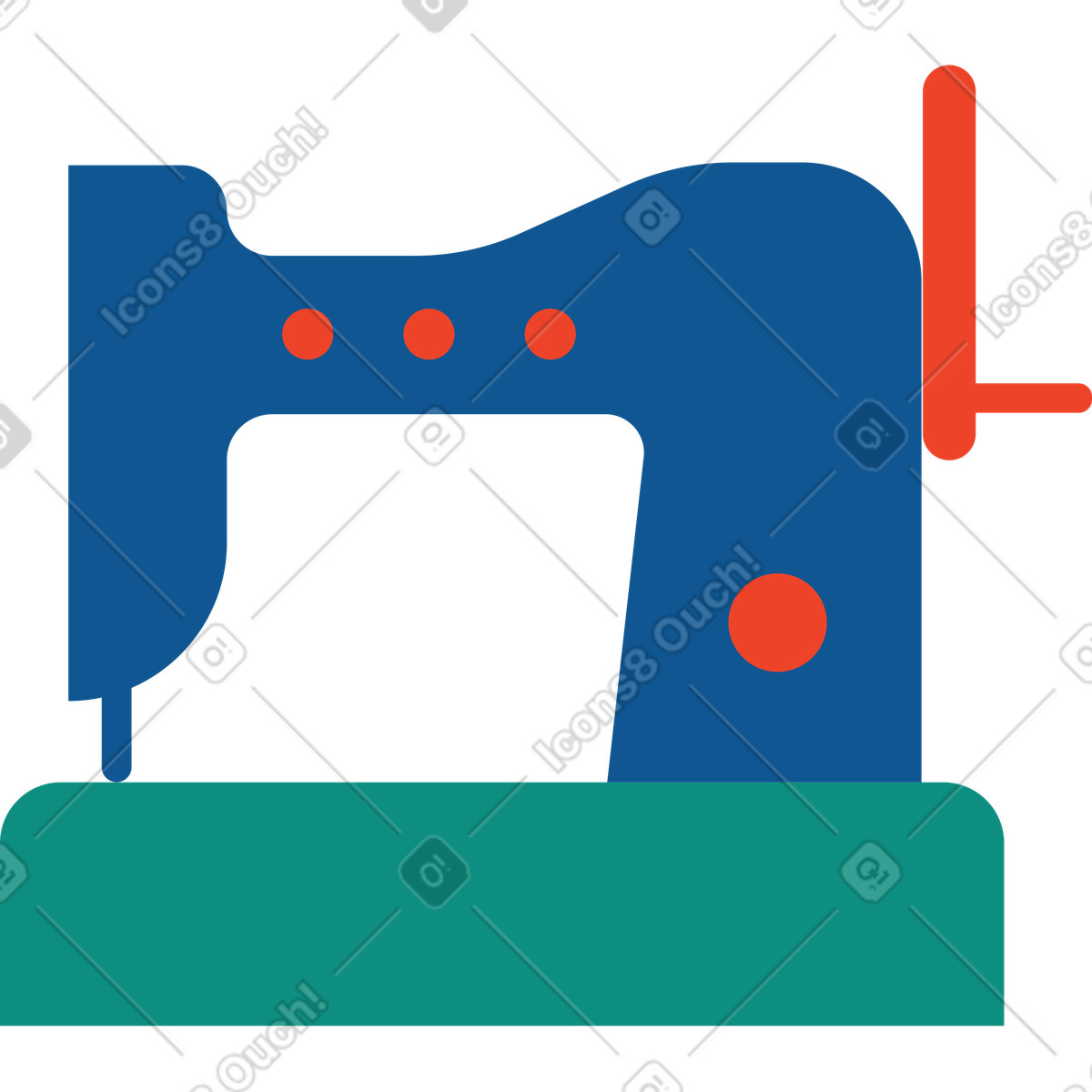 Ilustração de Máquina costura em no estilo Polar para baixar em PNG, SVG