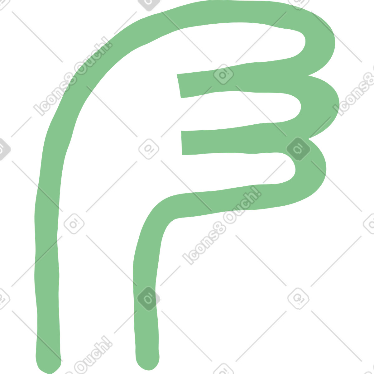 Illustration Main dans le style Stripy à télécharger aux formats PNG, SVG
