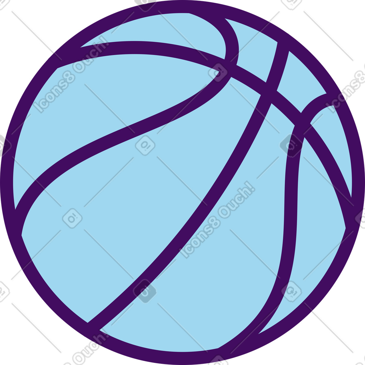 Illustration Basket-ball dans le style Simplistic à télécharger aux formats PNG, SVG
