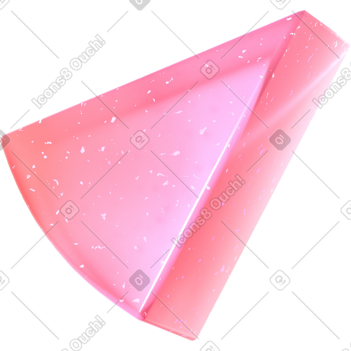 Glass segment illustration in 3D Glassy style download in PNG, SVG
