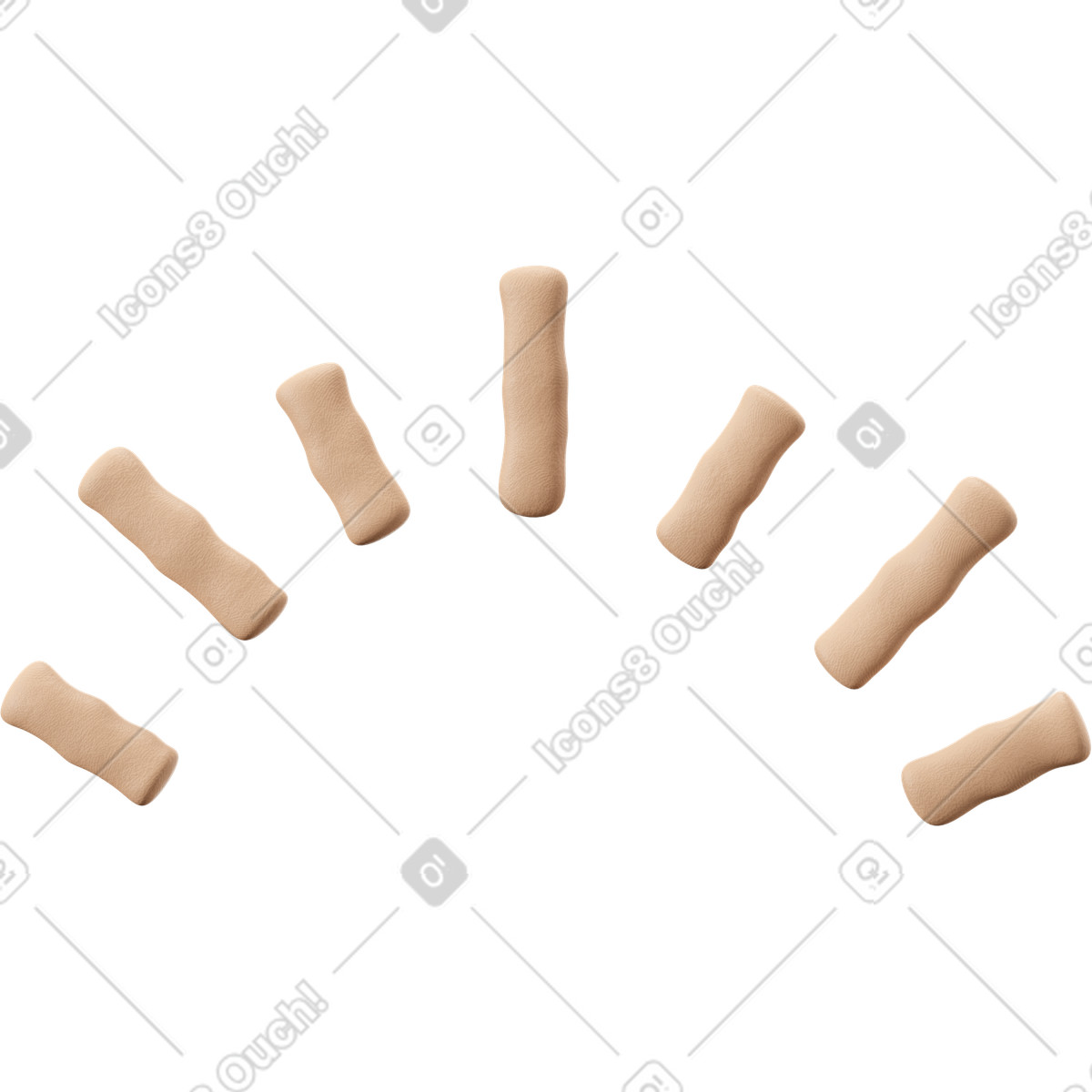 Illustration Rayons beiges dans le style 3D Stripy à télécharger aux formats PNG, SVG