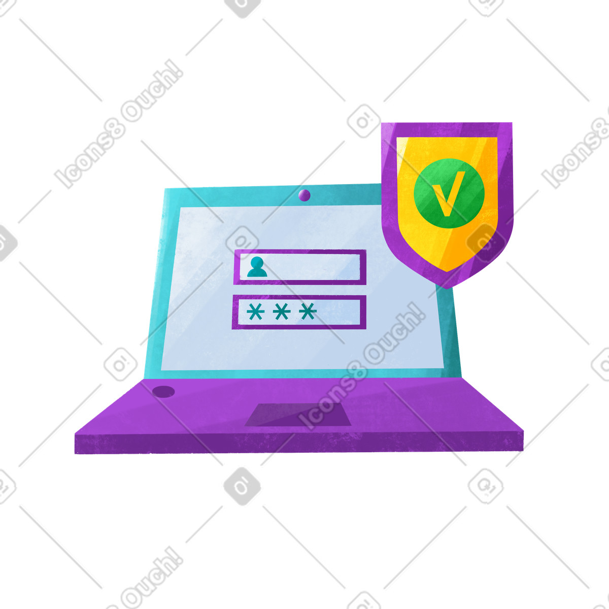 Bonbon スタイルの 情報保護 のイラストをPNG、SVG形式でダウンロード