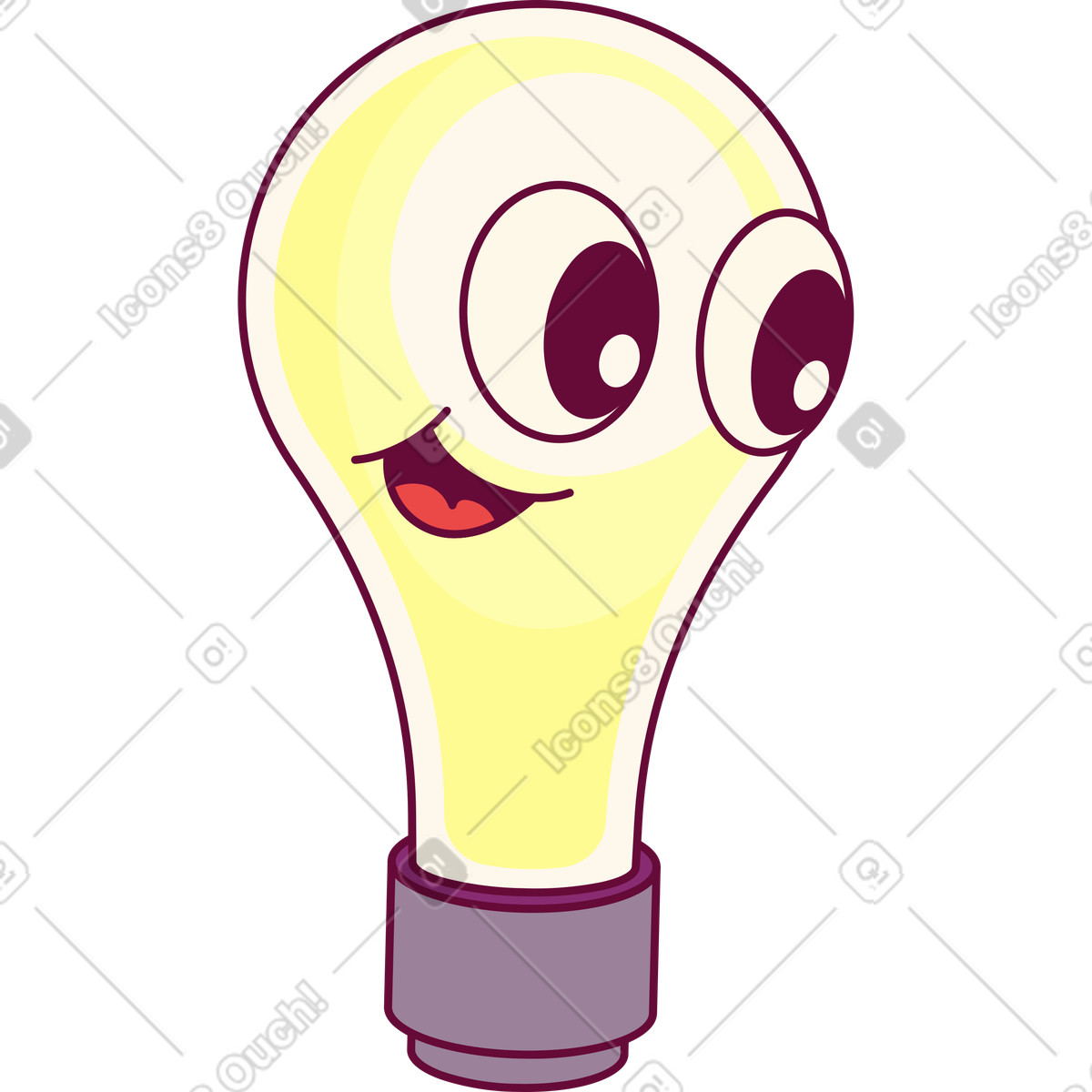 Light bulb illustration in Handy style download in PNG, SVG