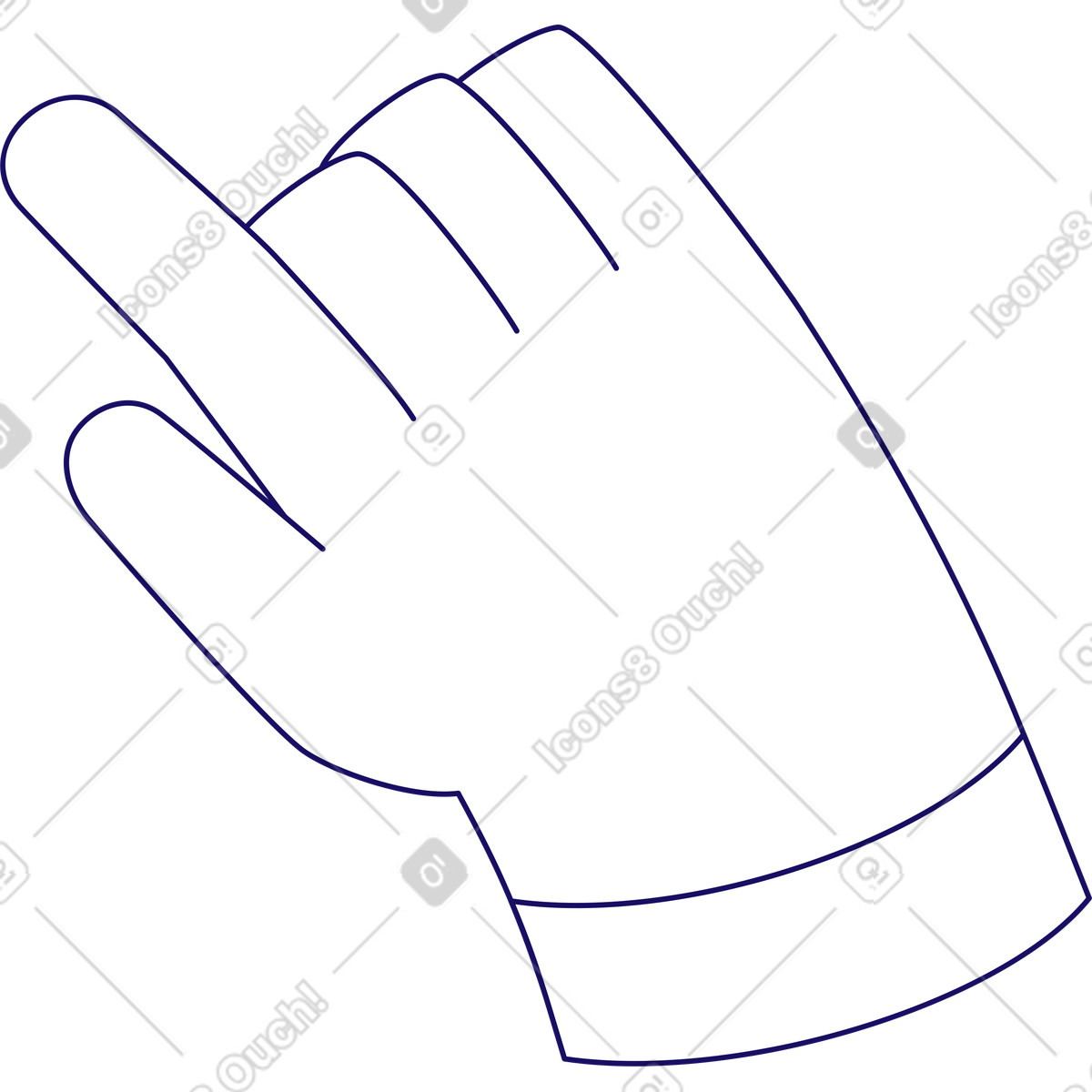 Puntamento della mano illustrazione in stile Bendy scarica in PNG, SVG