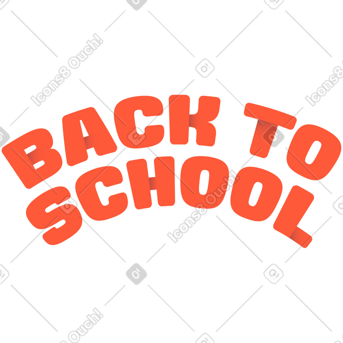 Lettering ritorno al testo della scuola illustrazione in stile Beam scarica in PNG, SVG