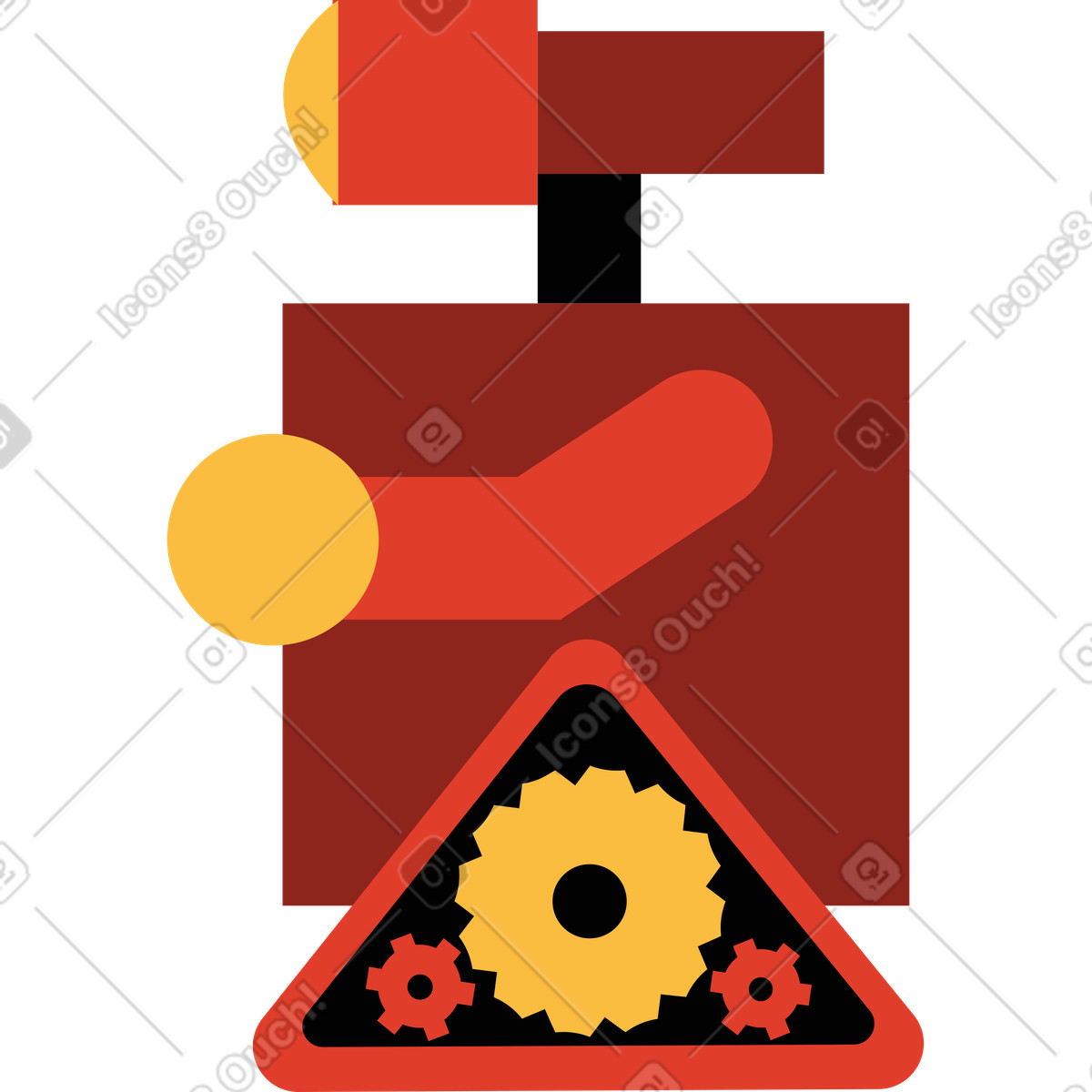 Ilustración Robot en estilo Burgundy a descargar en PNG y SVG