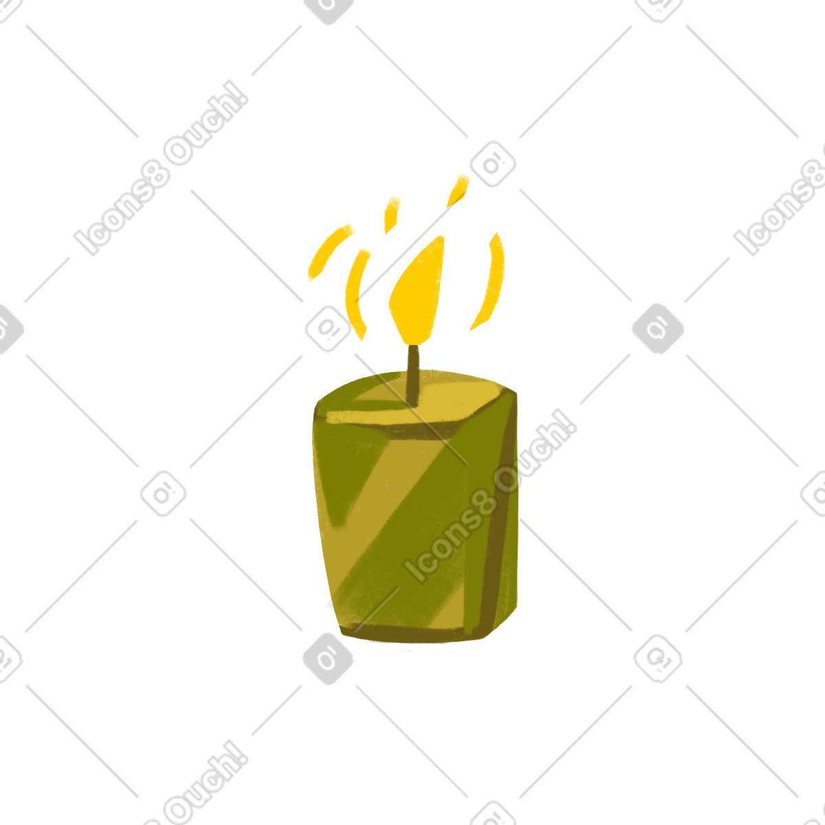 Candle illustration in Atomic style download in PNG, SVG