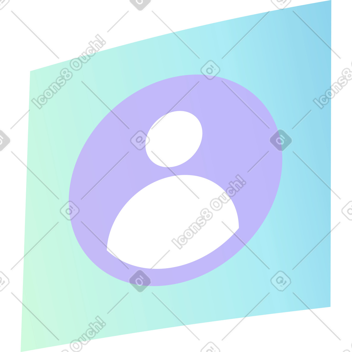 User icon illustration in Florid style download in PNG, SVG