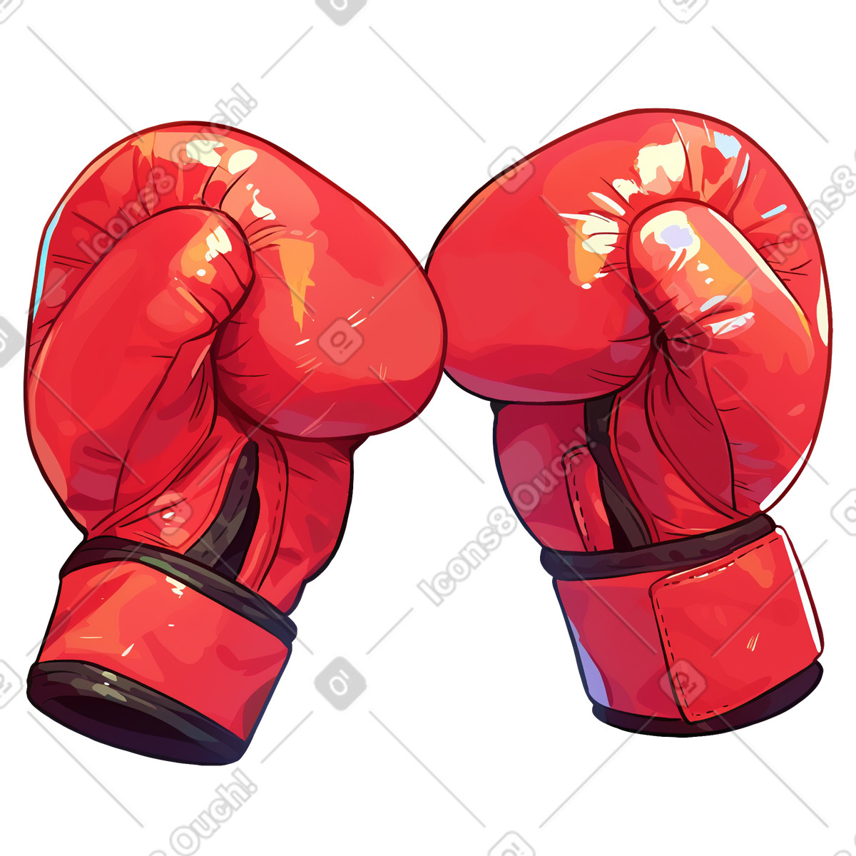 Illustration Gants de boxe dans le style Glazy à télécharger aux formats PNG, SVG