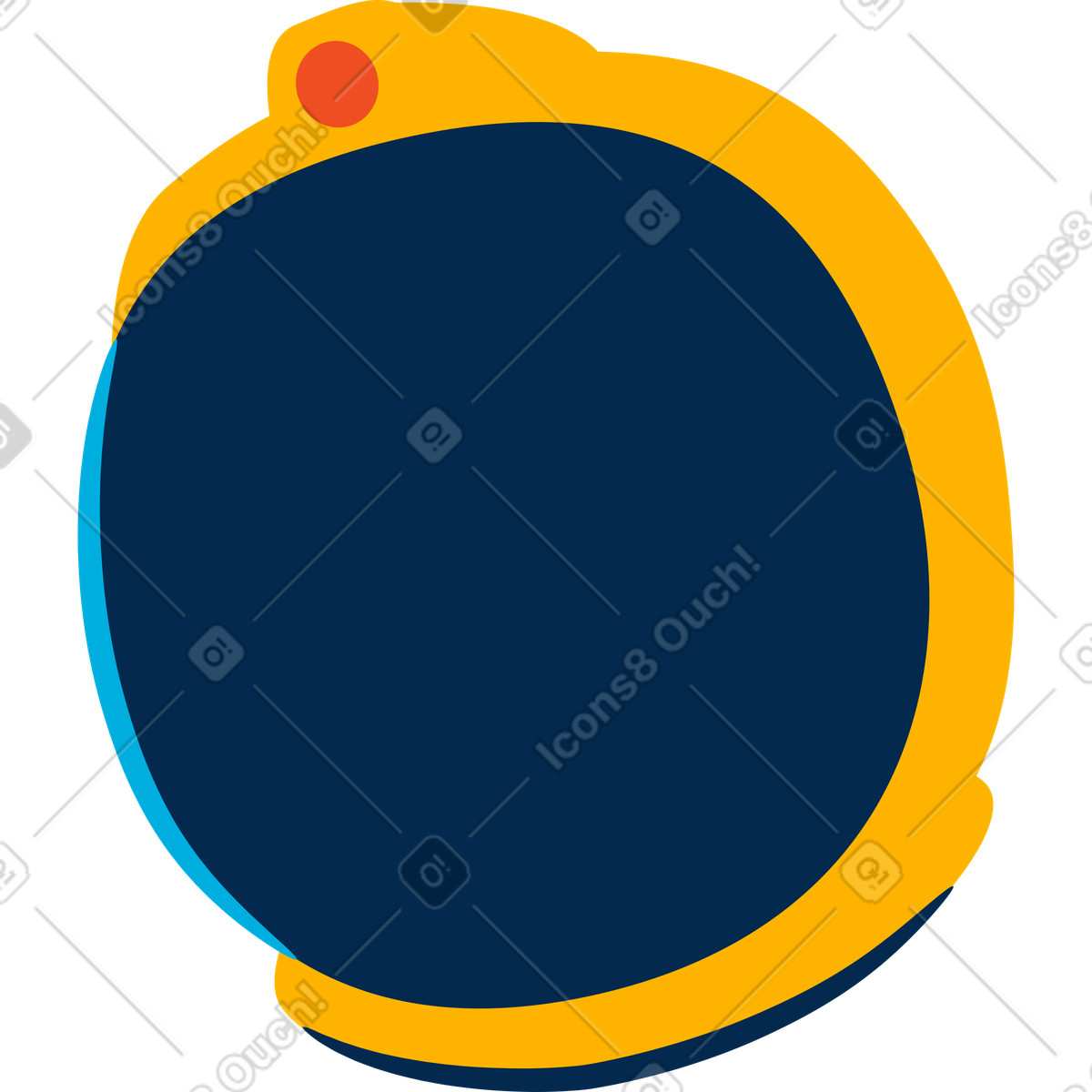 Weltraumhelm-Illustration im Flame-Stil als Download in PNG, SVG