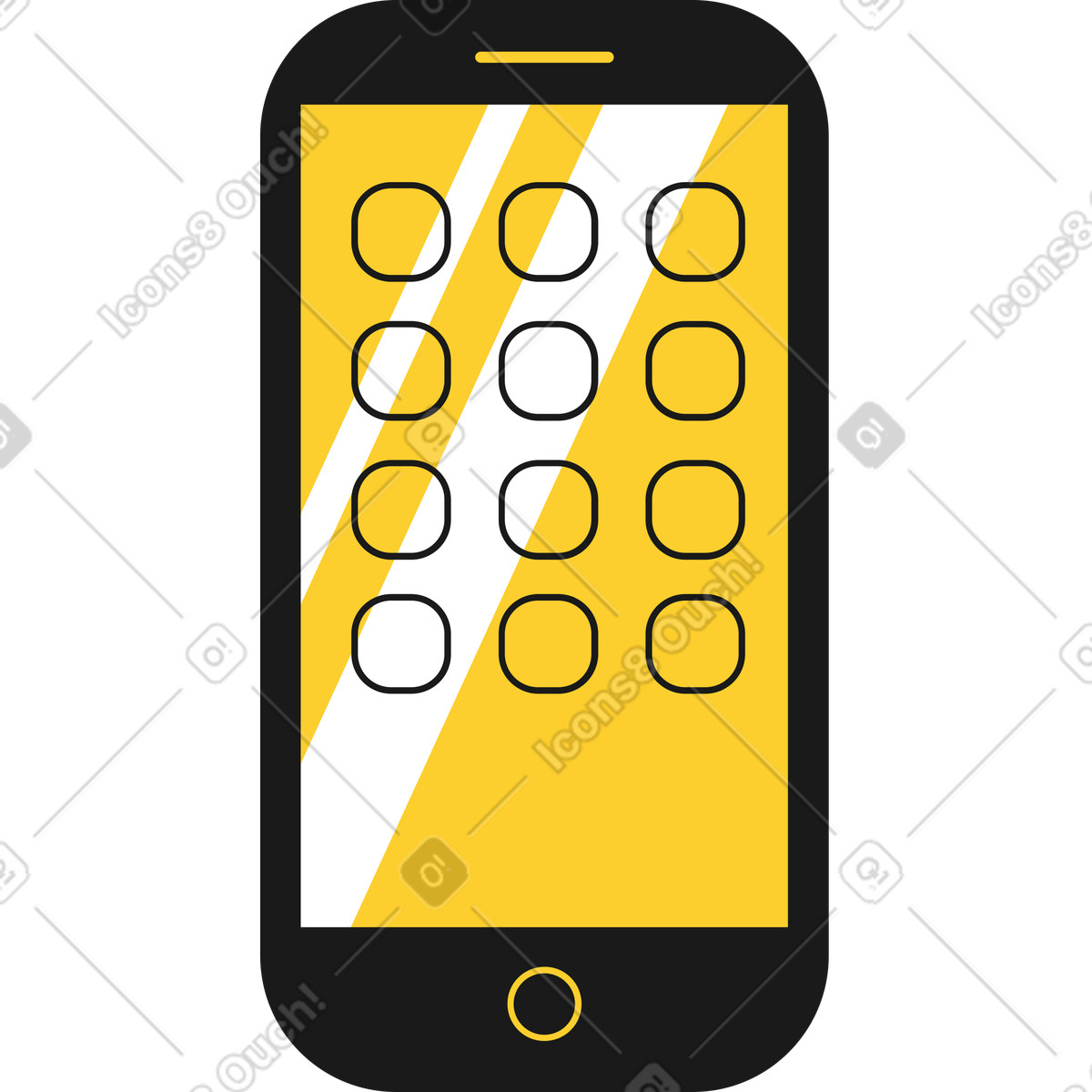 Illustration Téléphone dans le style Taxi à télécharger aux formats PNG, SVG