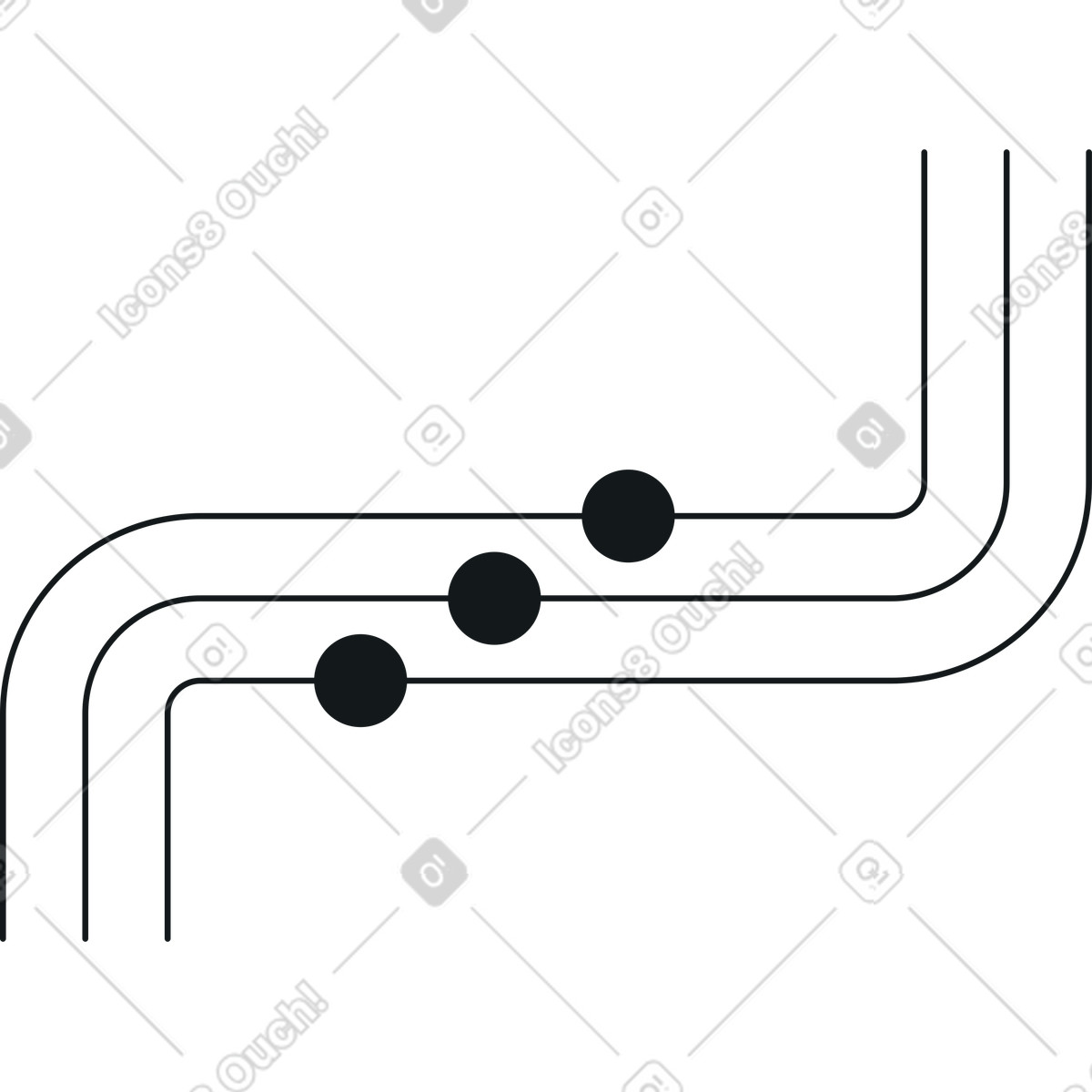 Linee dati illustrazione in stile Midnight scarica in PNG, SVG