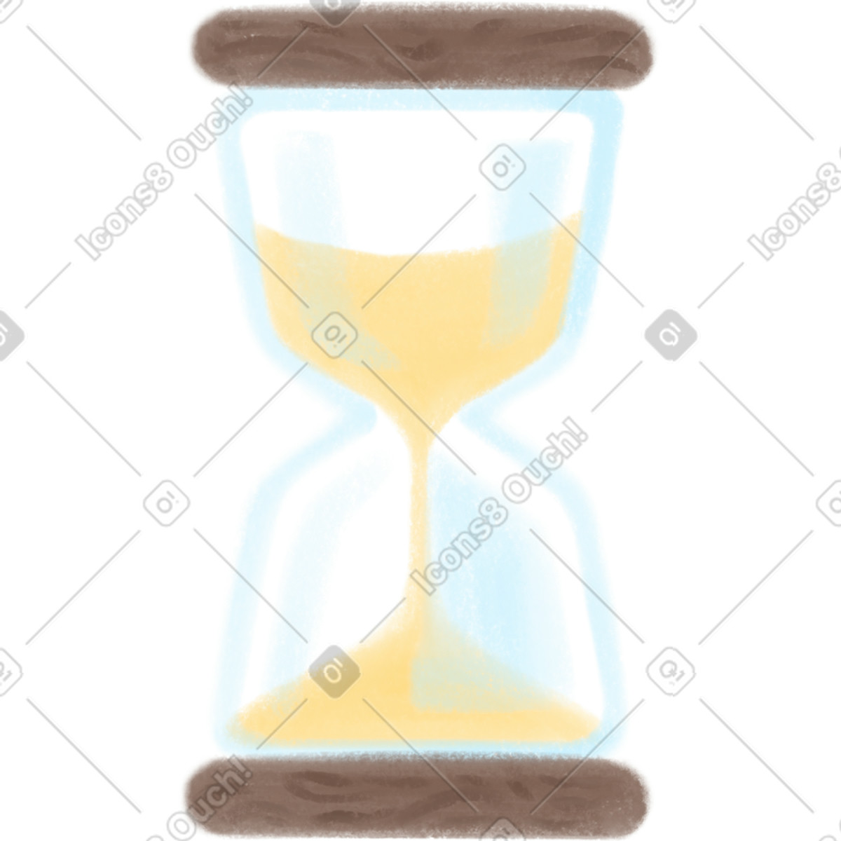 Mushy 스타일의 Hourglass 일러스트레이션 PNG, SVG 다운로드