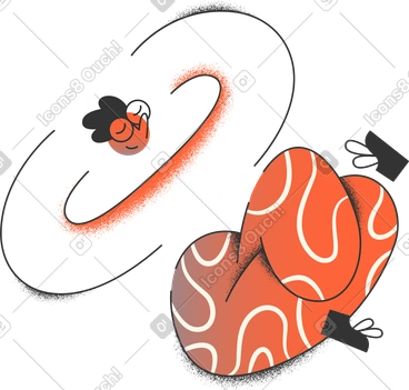 Dreaming man lying on back PNG, SVG
