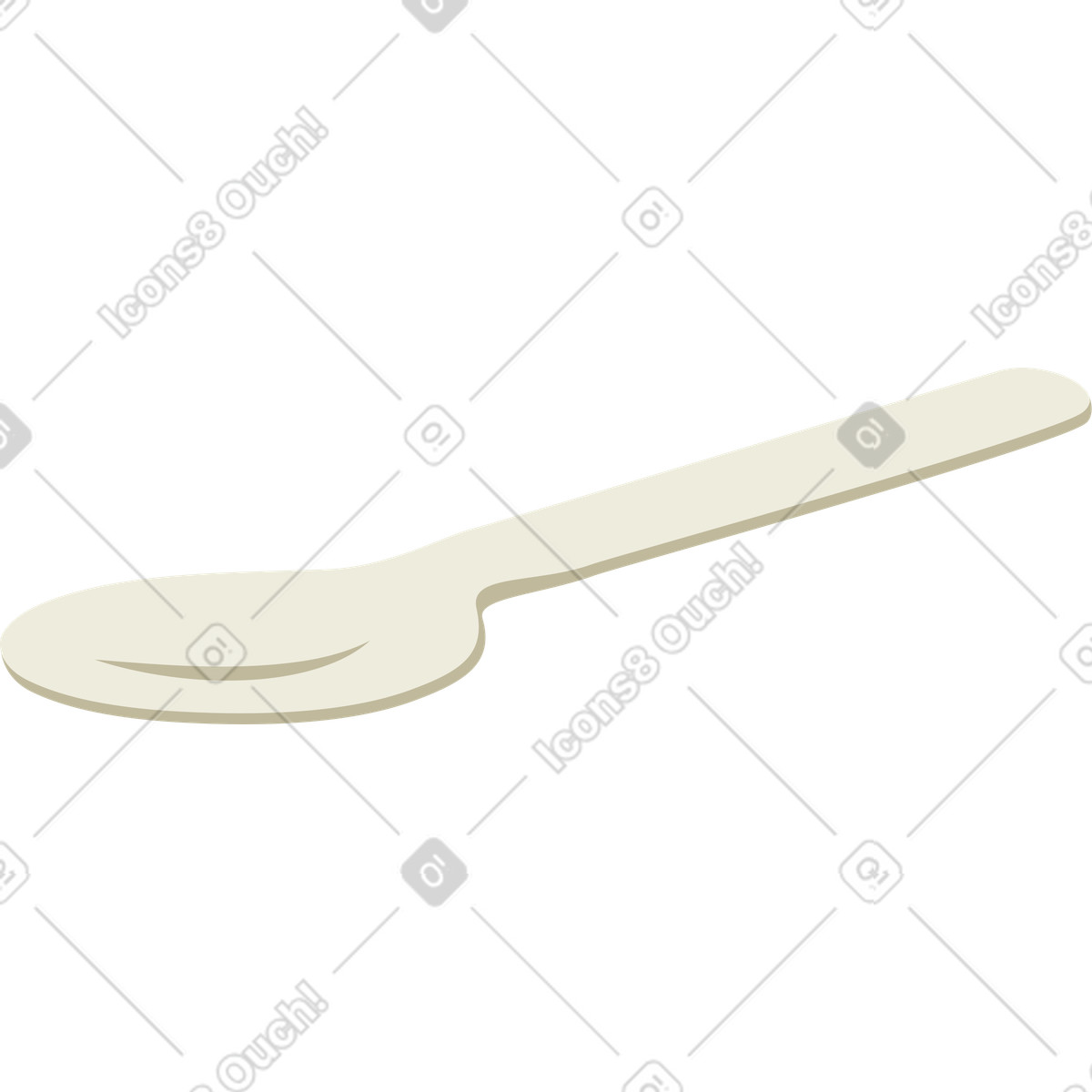 Illustration Cuillère recyclable dans le style Social à télécharger aux formats PNG, SVG