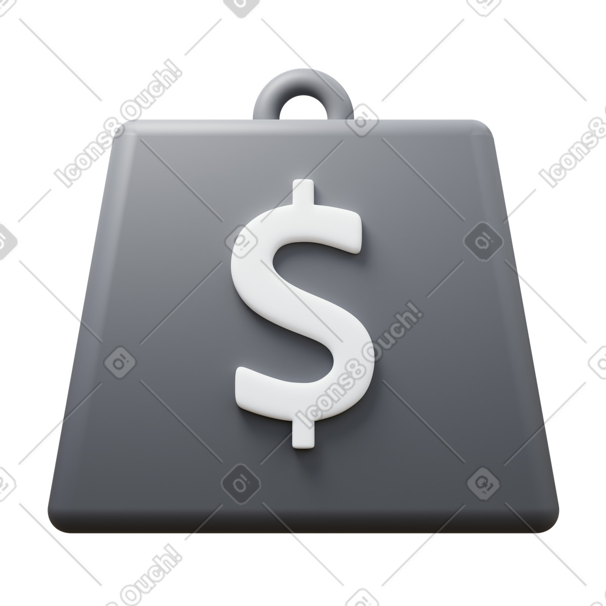 Debt illustration in 3D Fluency style download in PNG, SVG