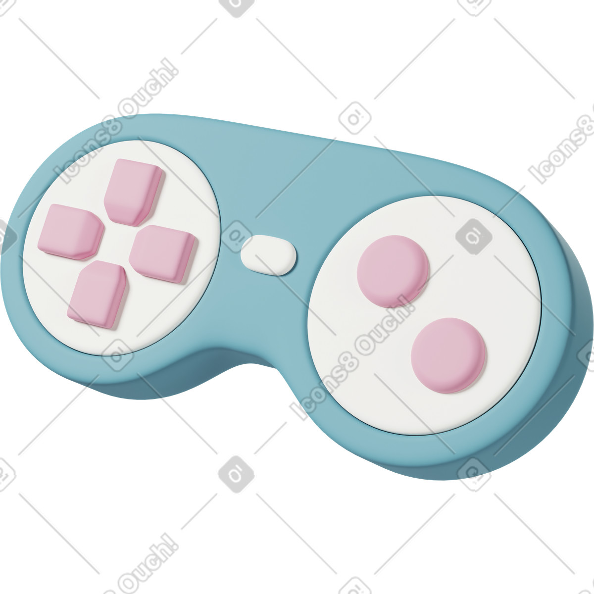Old game controller illustration in 3D Casual life style download in PNG, SVG
