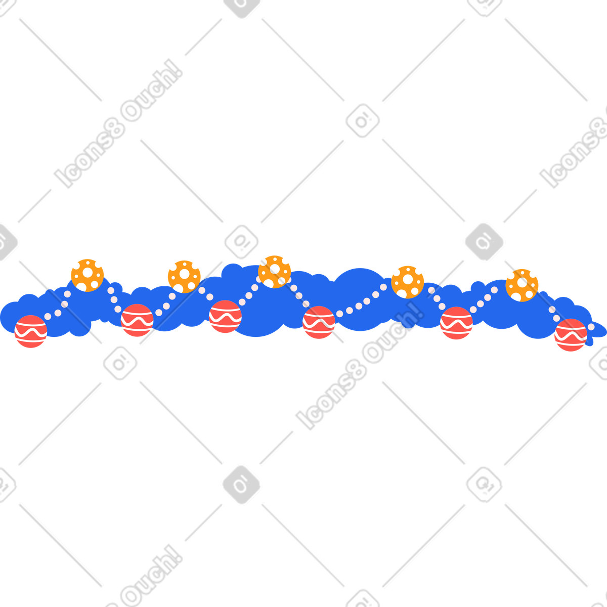 Christmas decoration illustration in Kingdom style download in PNG, SVG