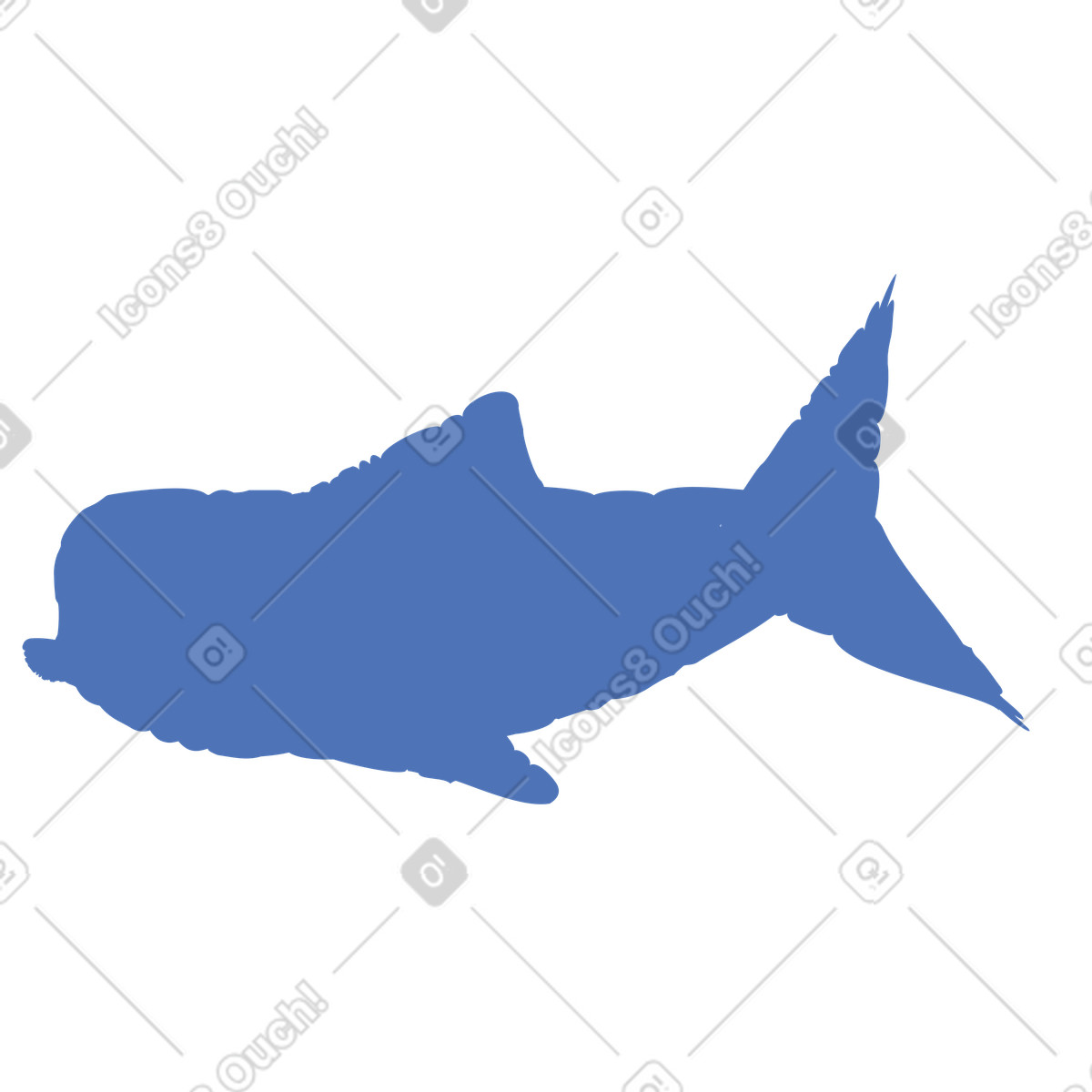 Fisch-Illustration im Bermuda-Stil als Download in PNG, SVG