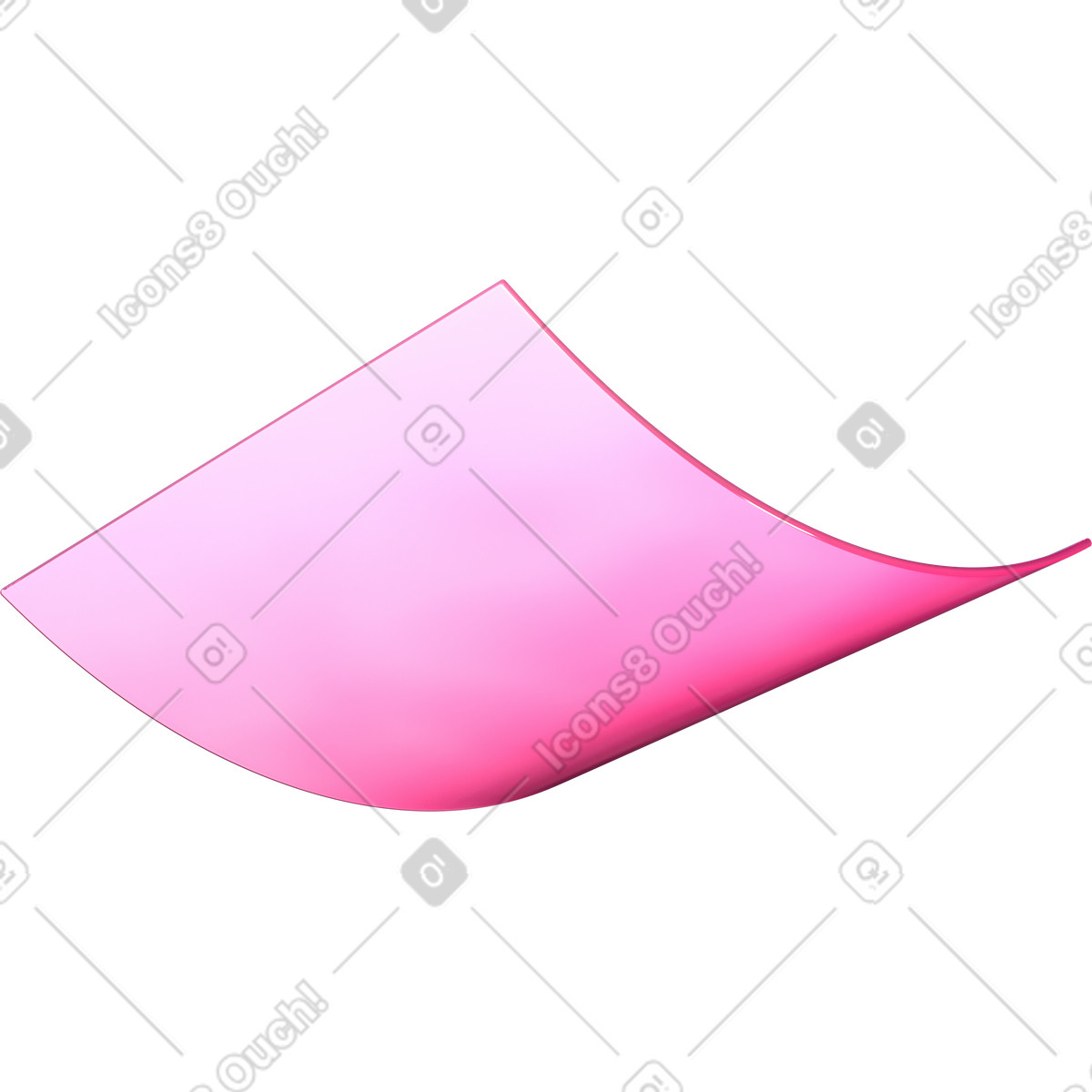 Ilustração de Cartão plástico dobrado em no estilo 3D Glassy para baixar em PNG, SVG