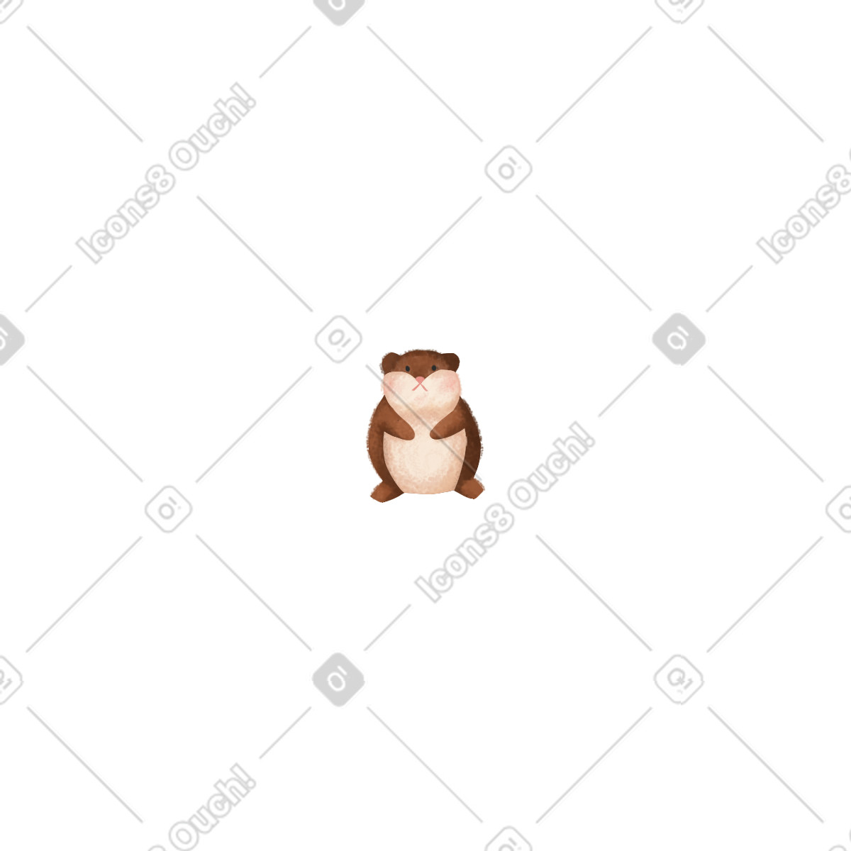 Illustration Hamster dans le style Family à télécharger aux formats PNG, SVG